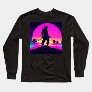 Synthwave ninja Long Sleeve T-Shirt